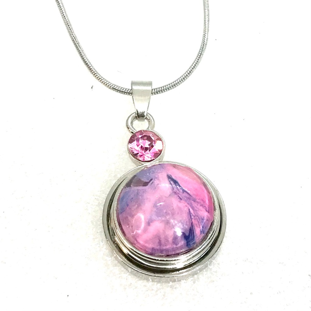 Necklace 20mm Snap Jewelry Stainless Steel SN20 display